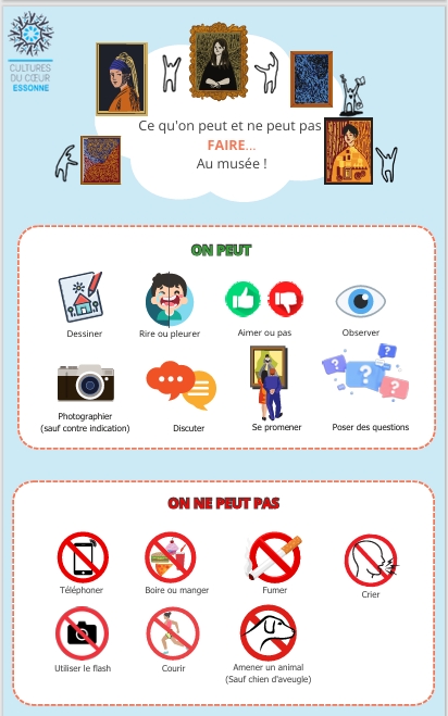 Exemple de fiche ressource ce qu'on peut et ne peut pas faire au musée